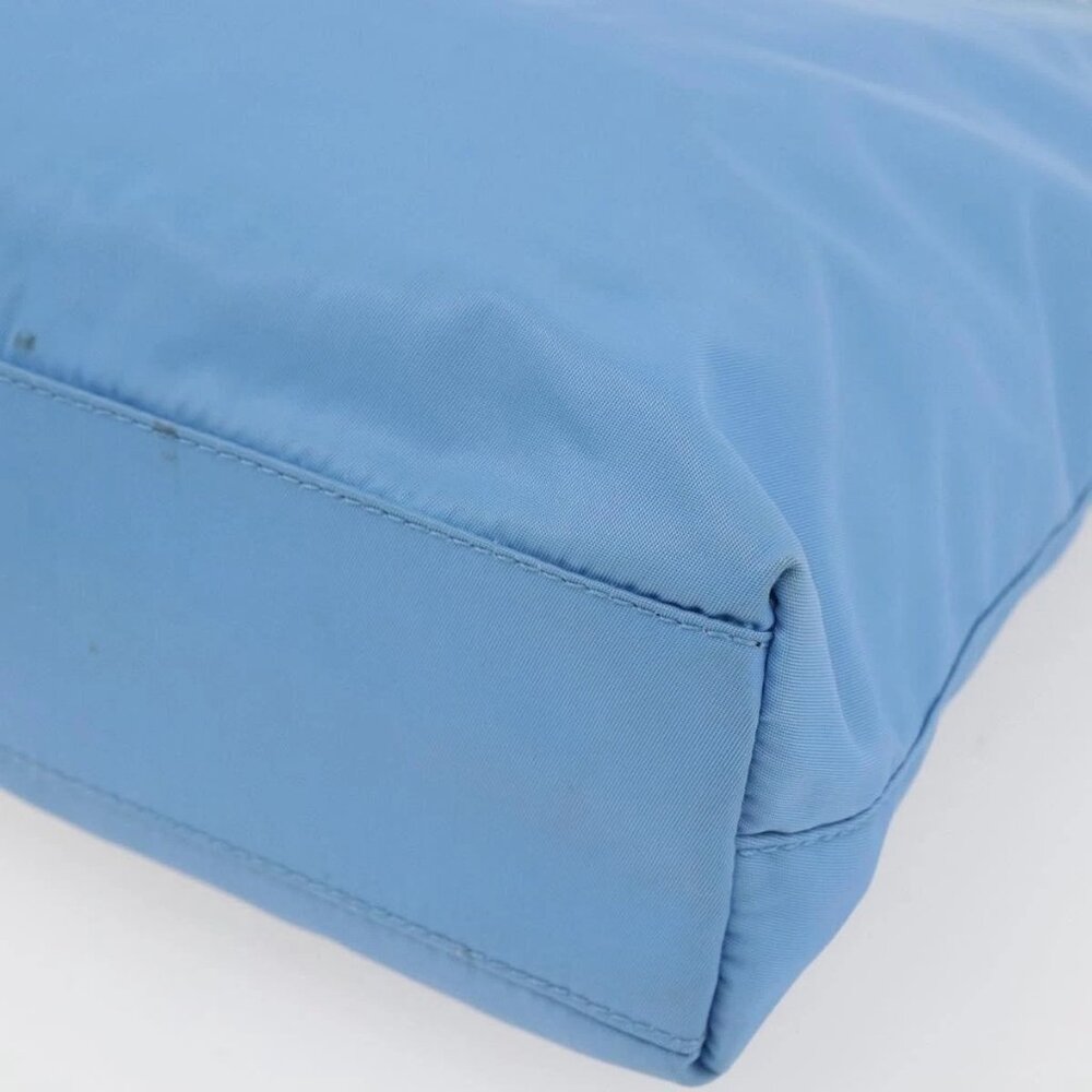 PRADA Tote Bag Nylon Light Blue Silver Auth 157223 - Picture 5 of 16